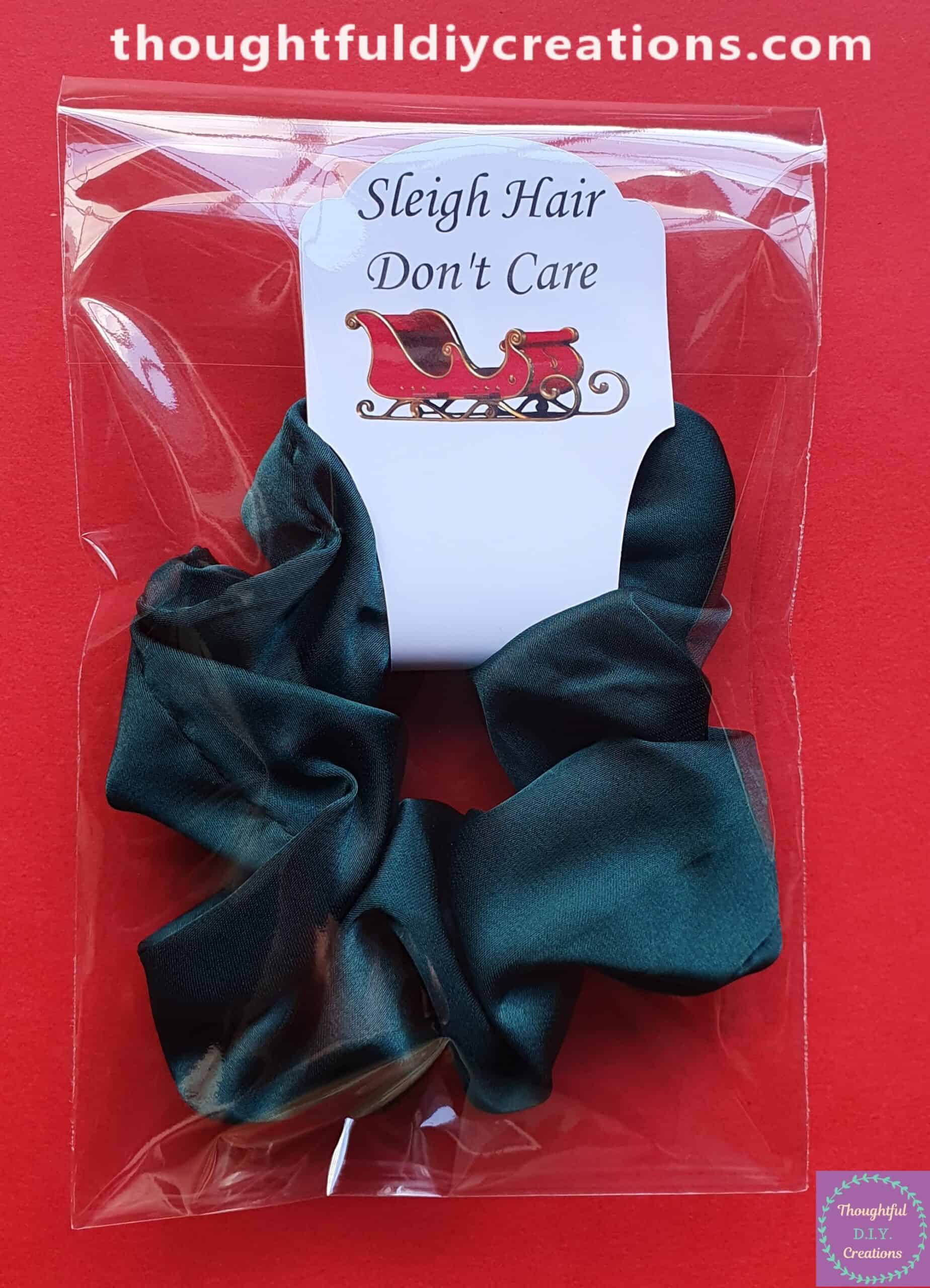 Scrunchie & Tag in a Clear Bag