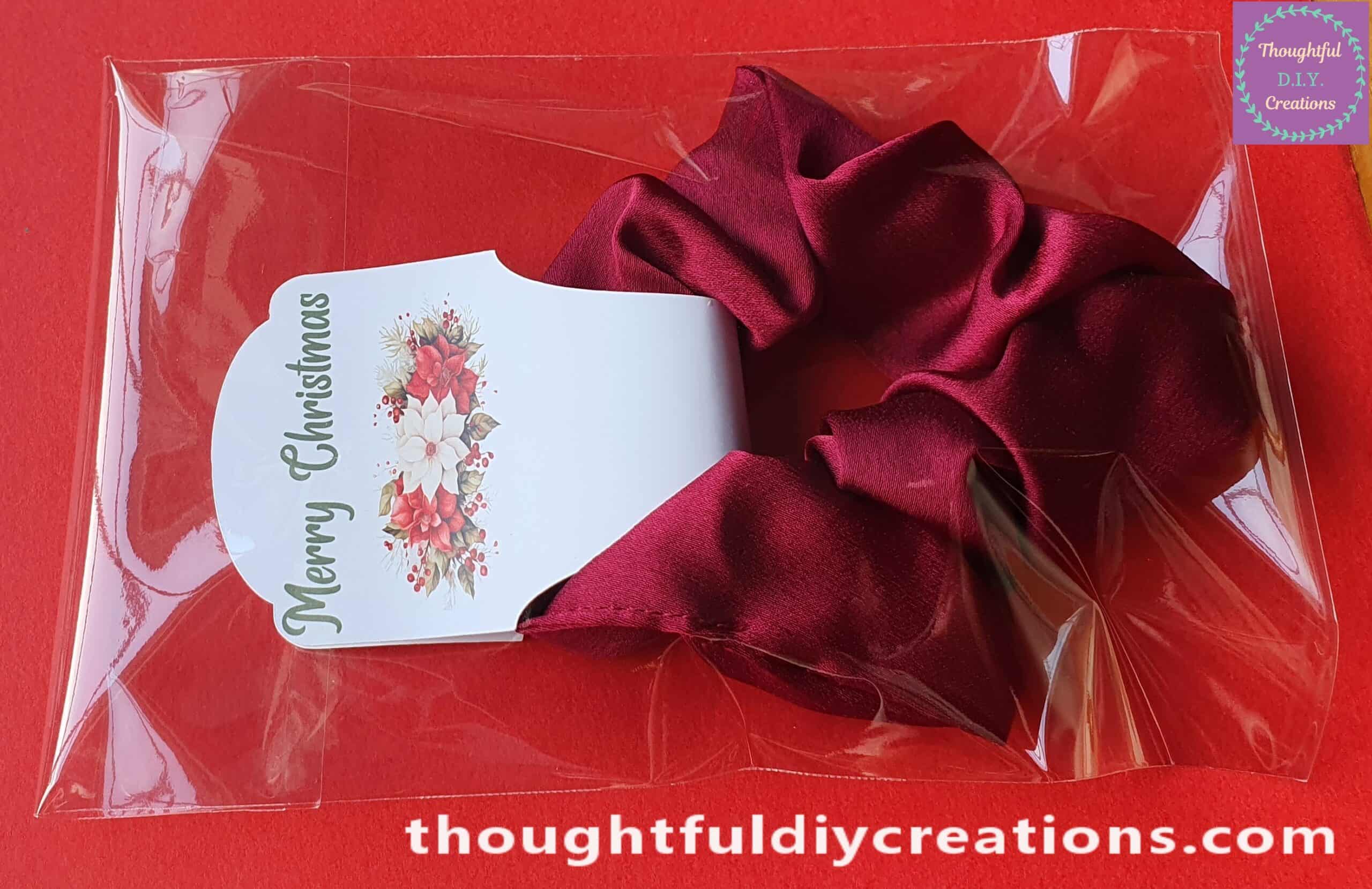 Scrunchie & Tag in a Clear Bag