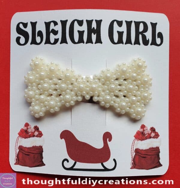 Red Sleigh Girl Clip