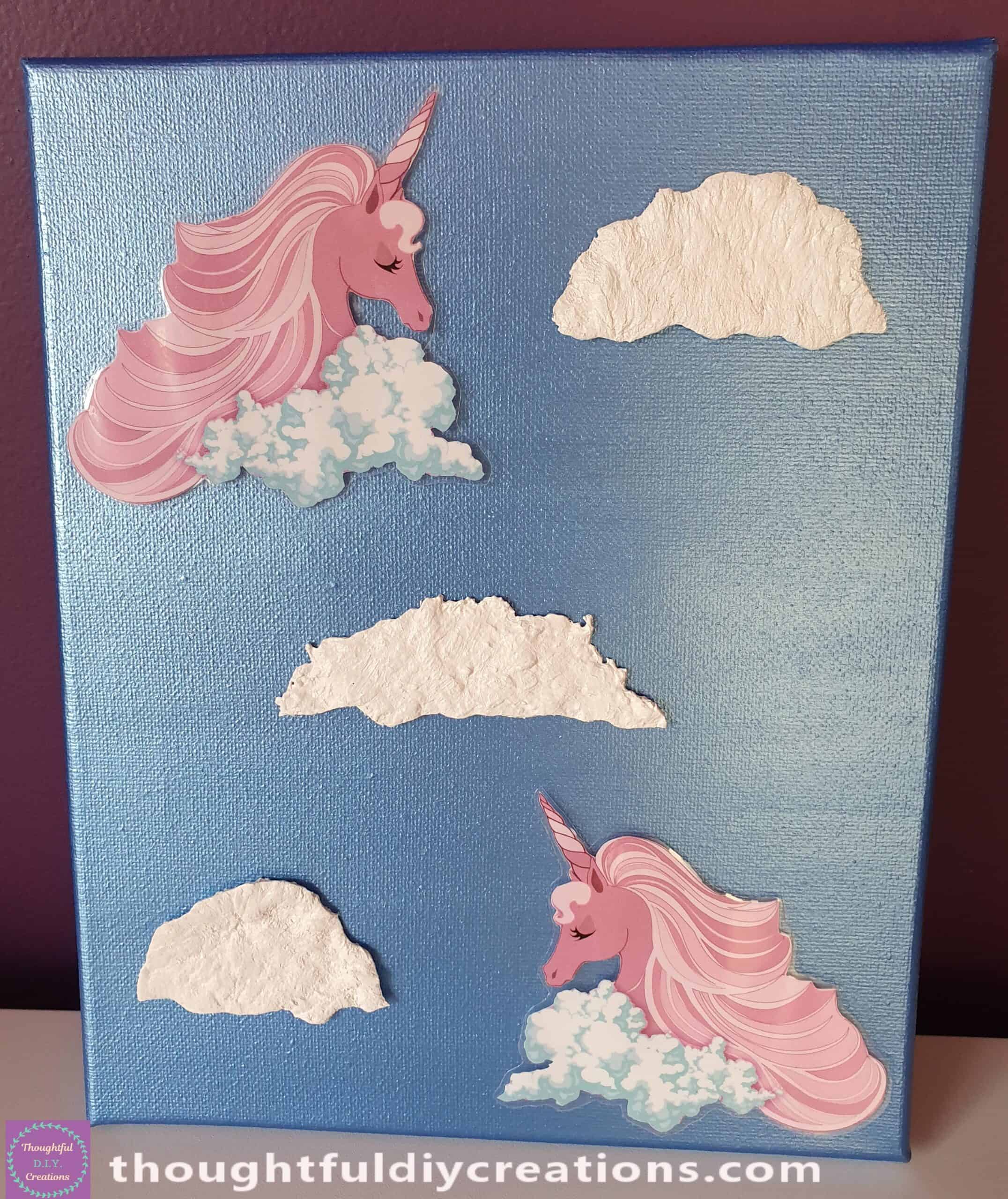 Pink Unicorn Sky Canvas