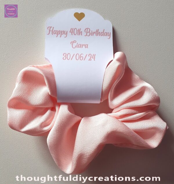 Personalised Birthday Scrunchie & Tag