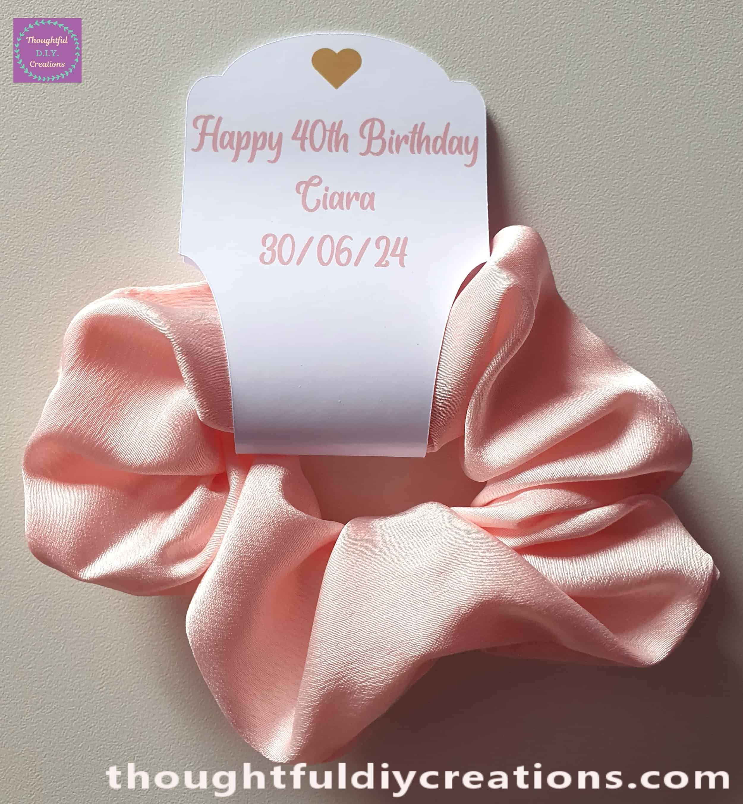 40th Birthday Gift Tag & Scrunchie