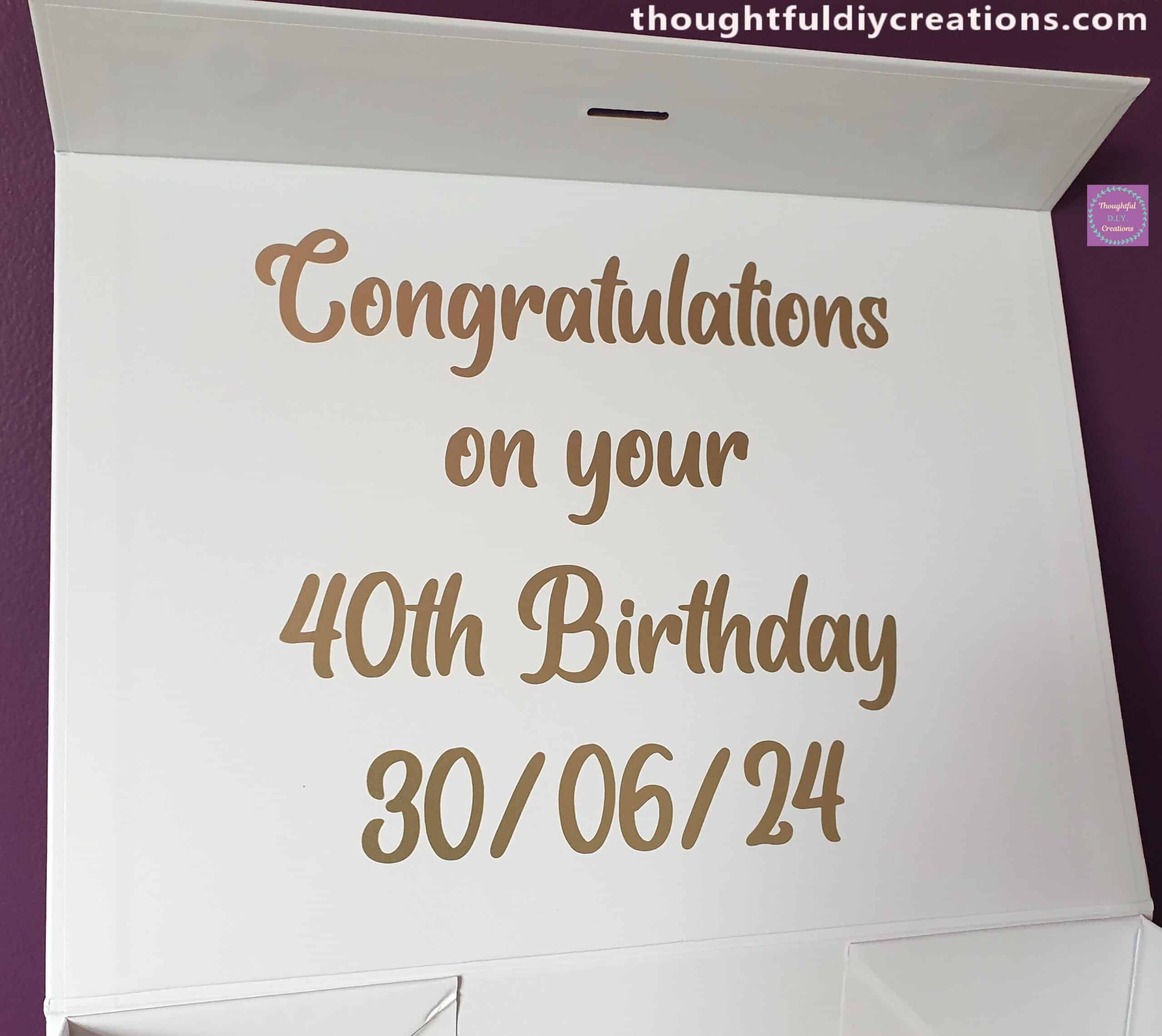 Custom Text on Inner Lid