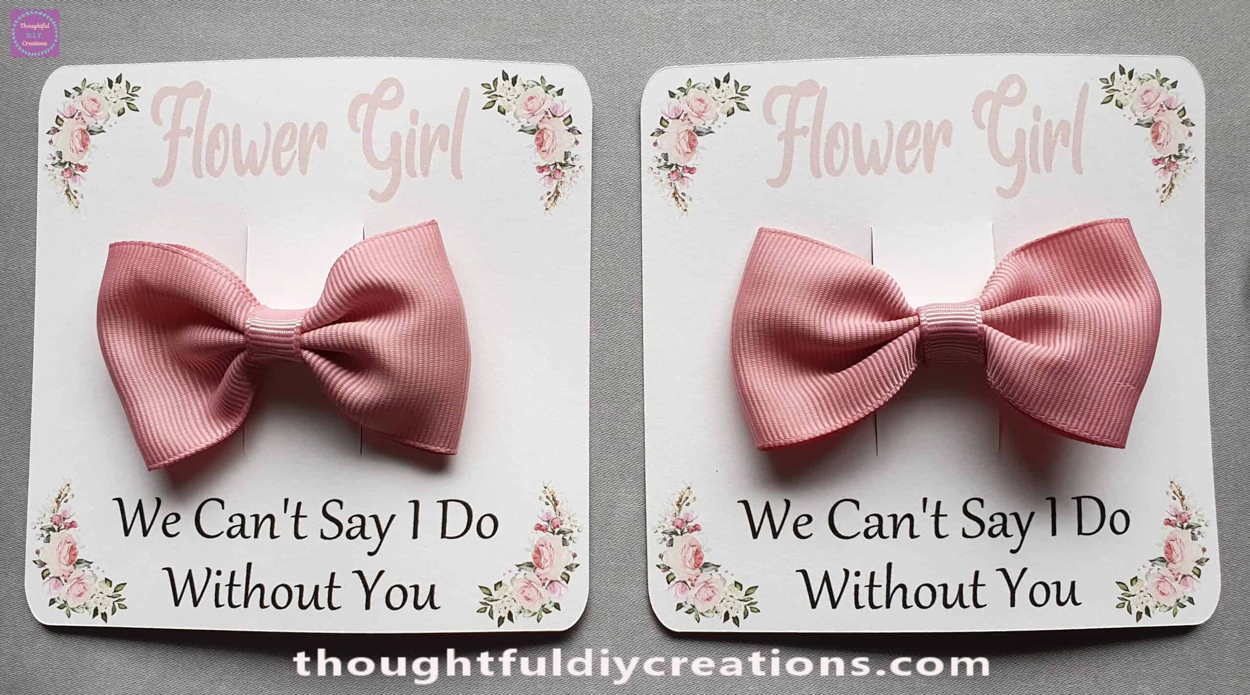 Pink Flower Girl Clips