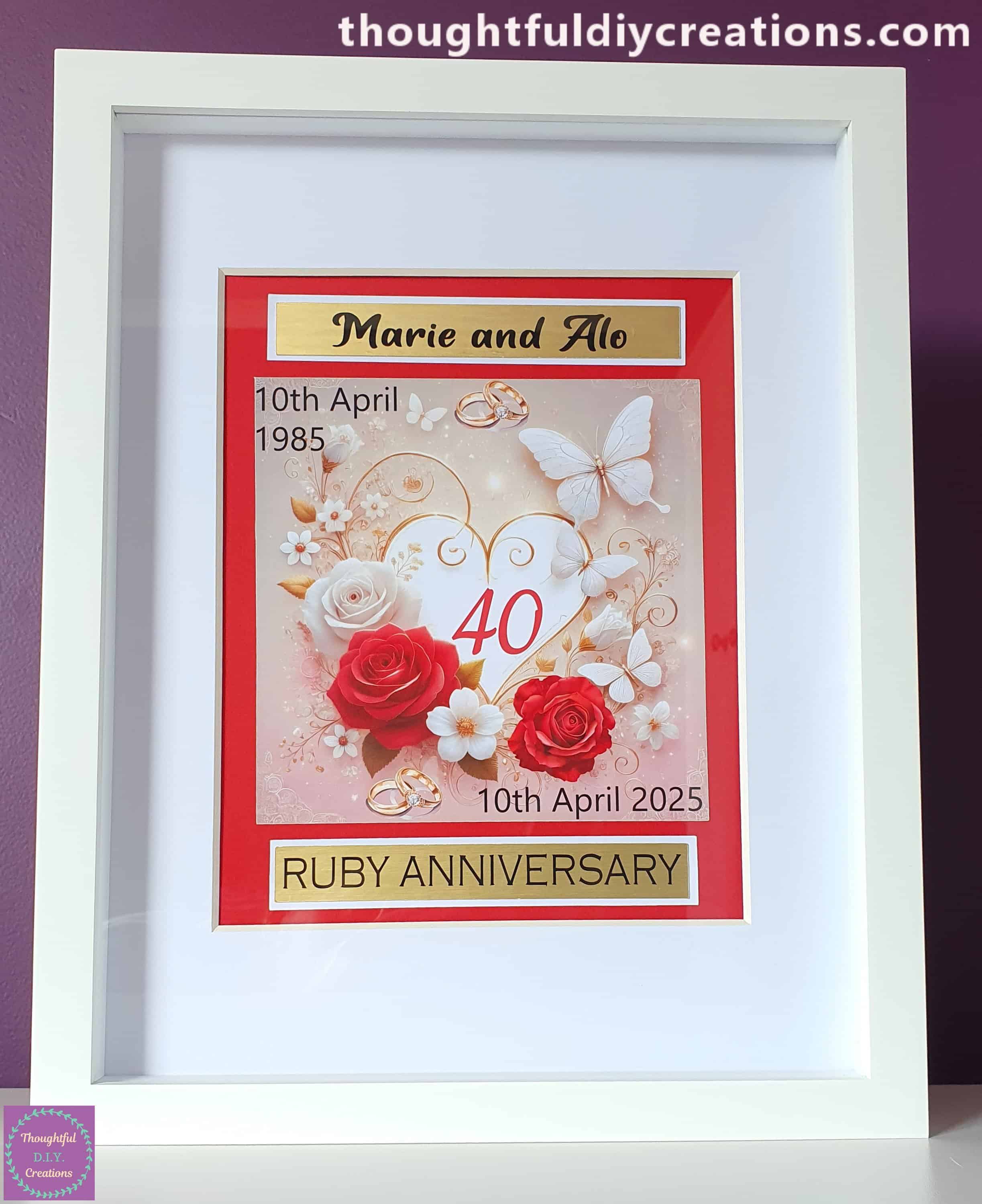 Ruby Anniversary Frame