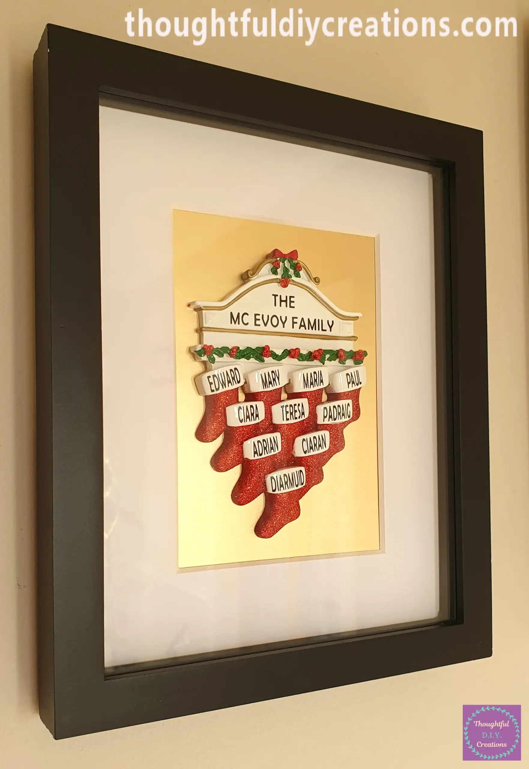 Personalised Family Christmas Frame