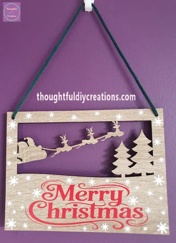 Oak Christmas Sign