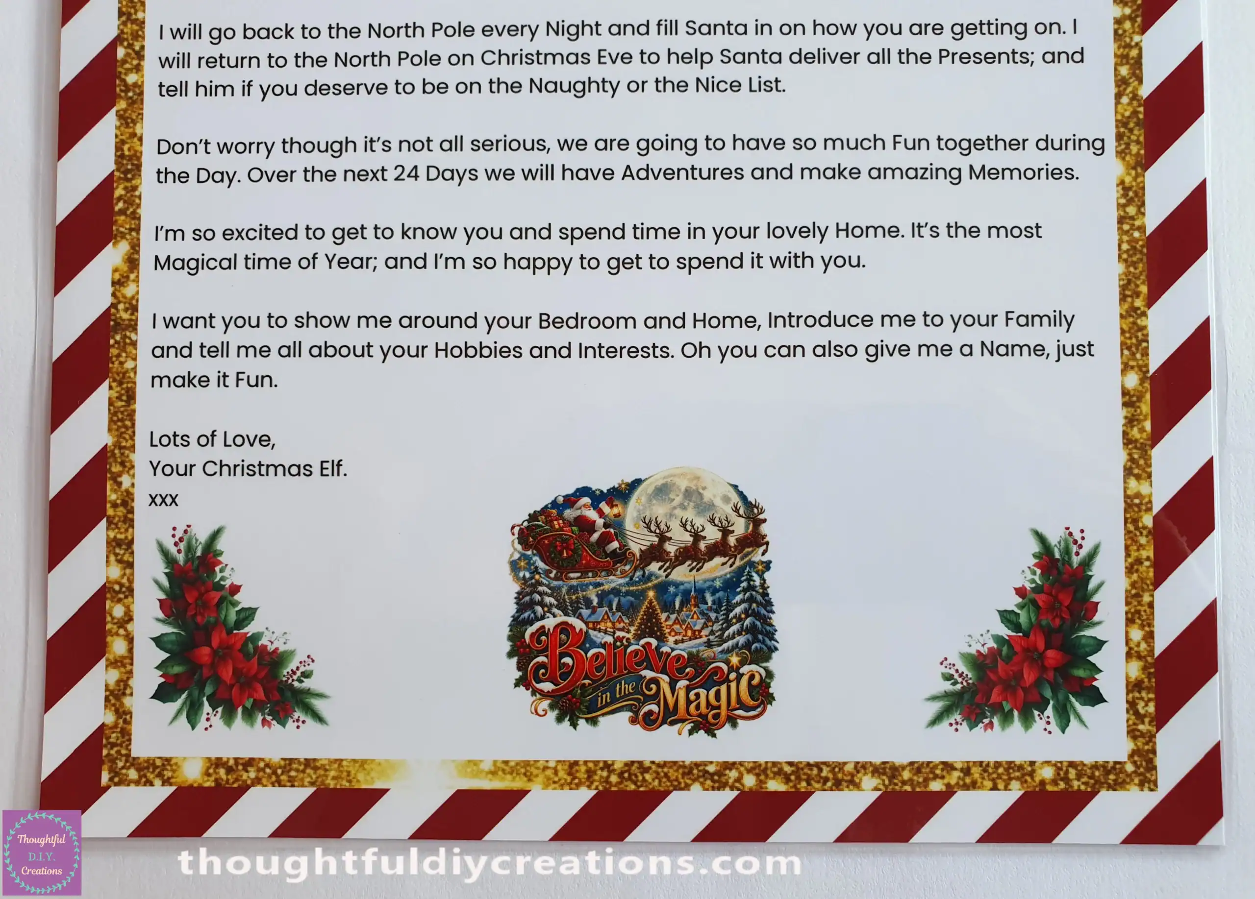 Close up of Letter