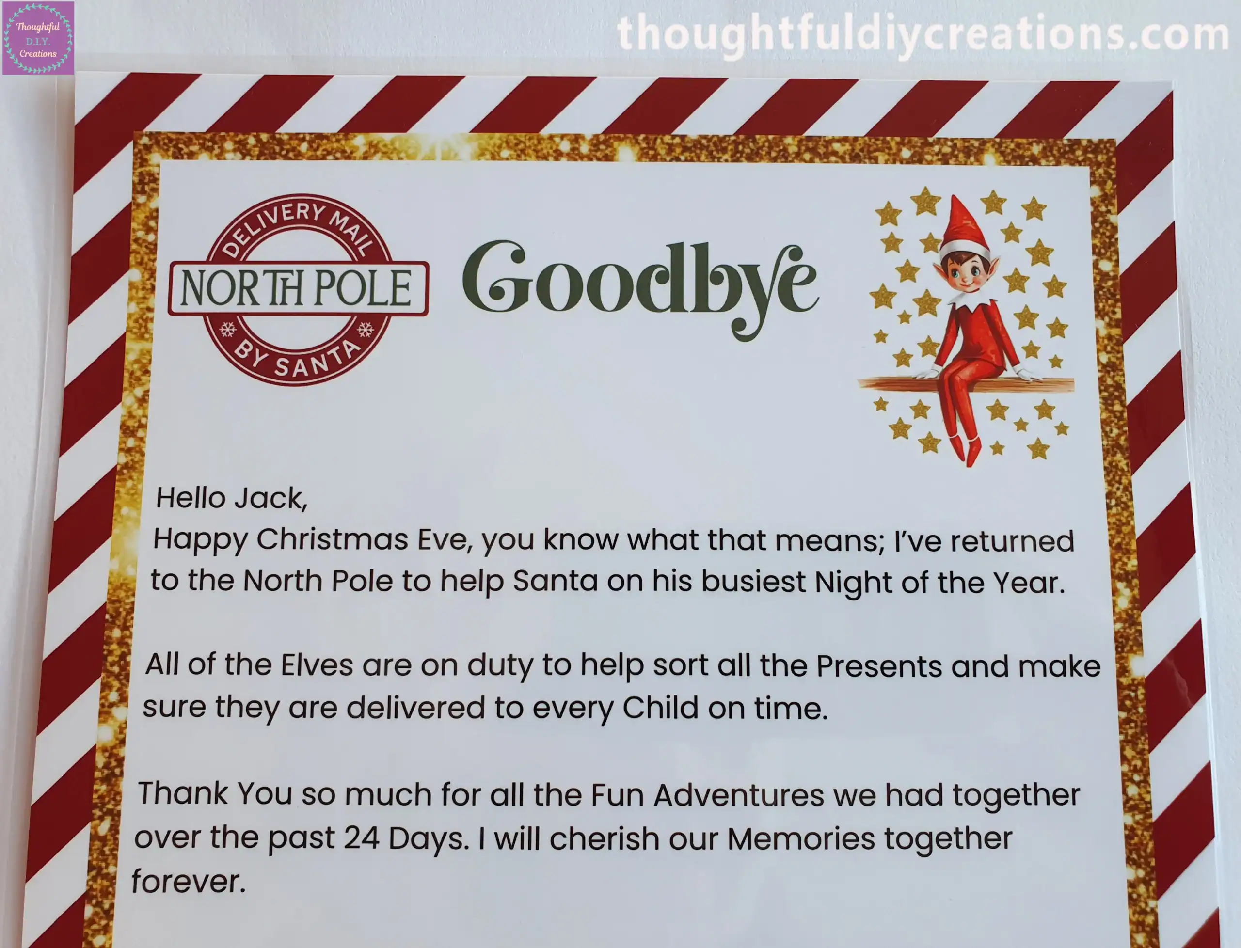 Personalised Elf Letter